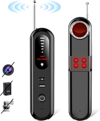 Image of Hidden Camera Detector Device- Pocket Sized Anti Spy Camera Detector, Listening Device GPS Tracker Detector, 5 Levels Sensitivity Adjustable 4 Professional Modes