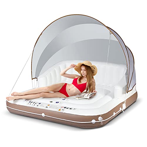 Matelas gonflable lounge de piscine grand confort pour l'été et la détente au soleil