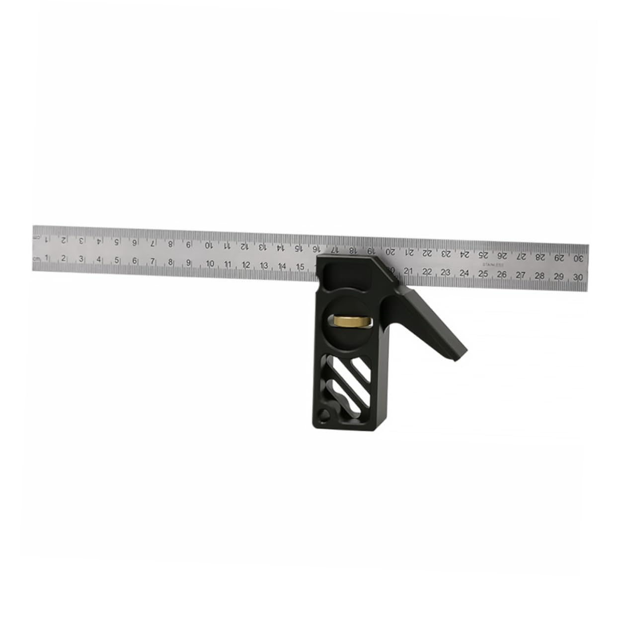 Escuadra de Combinación para Carpintería 45° 90° Escala | Aleación de Aluminio y Acero Inoxidable, Ligera y Portátil, Medición Precisa y Trazado de Ángulos