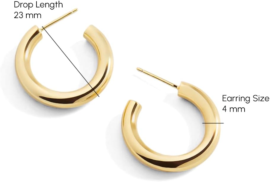 Mint & Lily Bold Hoop Earrings for Women - Never Fade, Rust, and Tarnish, Elegant Jewelry Gift for Women - Image 4