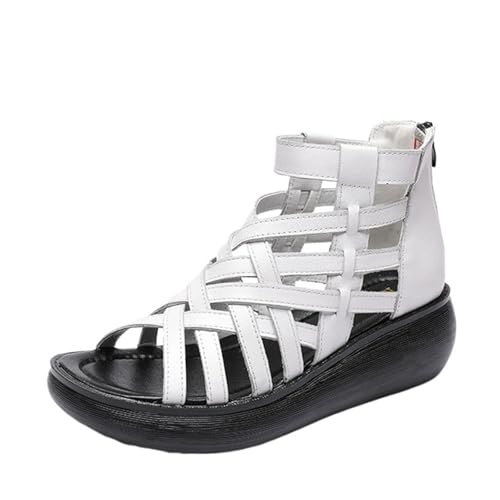 Shoes Wedges Sandals Vintage Open Toe Cross Platform