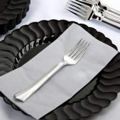 120 tenedores REFLECCIONES Cubiertos de plástico, parece cubiertos de plata