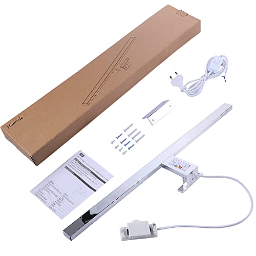 Hommie LED Spiegelleuchte Bad, 60CM Spiegelleuchte mit Schalter 15W 1200Lm 4000K Neutralweiß Spiegellampe Badezimmer 230V, Spiegellampen Spiegel Badezimmerschrank, IP44 Wasserdicht Badspiegelleuchte