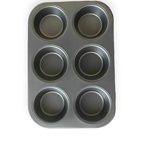 KasaBona Deep and Jumbo Muffin Tray 6 Cup Large Silicone Muffins Pan, Non-Stick Giant Cupcake Tin, Silicon Bakeware, Baking Case, Baking Mould for Yorkshire Pudding, Bun, Cupcakes
