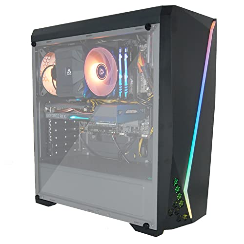 eXtremeBit PC Gaming Ordinateur de bureau Intel i7-12700F - Nvidia GeForce RTX 3050 8 Go GDDR6 - RAM 16 Go DDR4 3200 MHz - SSD 500 Go M.2 - LED RGB - WiFi - Bluetooth - Windows 10 Professionnel Cover