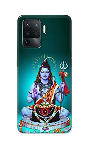 Image of Printed Hard Back Cover Case for Oppo F19 Pro Back Cover (Lord Shiva) -1803