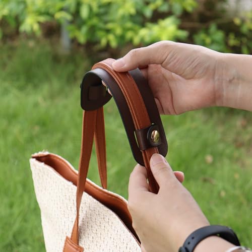 Image of Anti-Skid Bag Shoulder Strap Pad 2 Pcs Leather Shoulder Strap Handle Wrap Cover Comfortable for Tote Crossbody