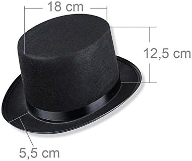 S/O kapelusz cylindryczny czarny dla dorosłych Chapeau kapelusz cylindryczny