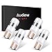 Audew 4 x W5W T10 Canbus LED Bombillas Coche SMD3030 6000K IP65 para Luces de Interior y Exterior Xenón Blanco