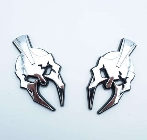 Image of 2Pcs Right Left Side Custom Gladiator Emblems 3D Badges Replacement for JL Jeep Gladiator (Chrome)