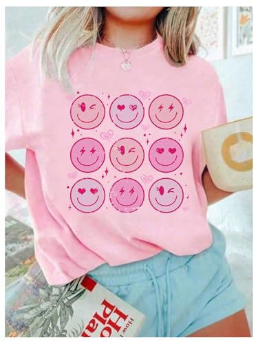WDIRARA Girl's Cute Graphic T Shirts Crew Neck Short Sleeve Tee Top2