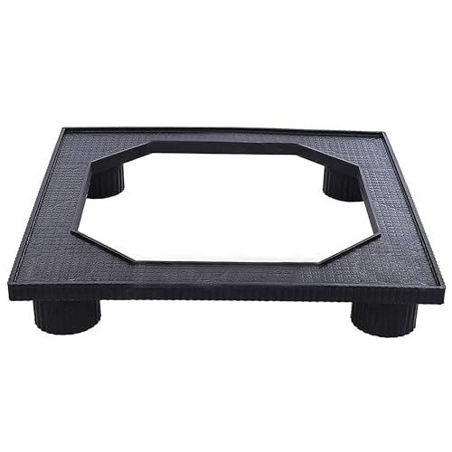 Prime Met Heavy Duty Refrigerator Stand for Single & Double Door Fridges | Suitable for All Brands | Square Shape Strong Plastic Base (Grey)