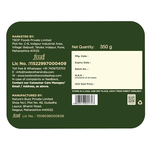 Image of Two Brothers Organic Farms Indian Berry Honey, Raw Mono-Floral Unfiltered (350 g) | Rich in Pollen, Beeswax & Propolis | Immunity-Boosting, Antioxidant-Rich | 100% Natural & Pure