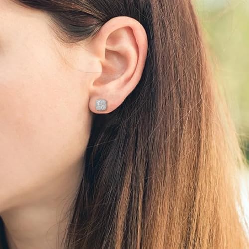 Moissanite Stud Earrings for Men & Women – 925 Sterling Silver, Screw Back, Diamond Tester Approved, Luxury Gift Box Included4