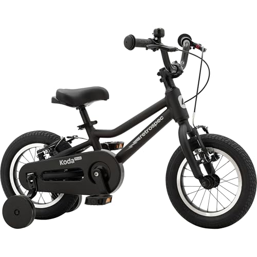 Image of Retrospec Koda Plus Kids Bike for Boys & Girls Ages 2-3 Years - 12 inch Children's Bicycle, Adjustable Seat & Handlebars, Removable Training Wheels, Front Hand Brakes, Rear Coaster Brake & Safety Bell