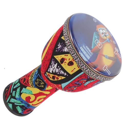 ibasenice アフリカンドラムタンバリン 初心者 子供用 8インチ インチク カラフルな鼓 打楽器 ベビードラム アフリカの手 カラフルなアフリカのジャンベ PVCアフリカンドラム 塩ビ