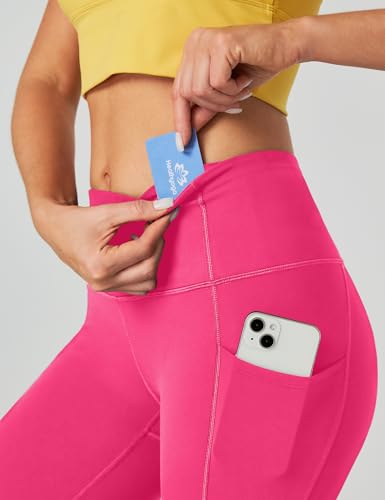 Image of Heathyoga Capri Leggings for Women High Waisted Capri Leggings with Pockets for Women Tummy Control Yoga Pants Women