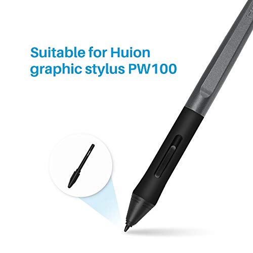 HUION 10 Pack Replacement Nibs PN04 for Drawing Tablet PW100 Stylus, Suitable for H610 ProV2/H640P/H950P/H1060P/HS610/H1161/H320M/HS64