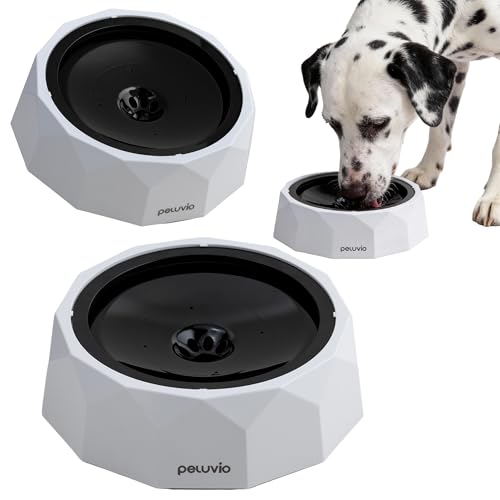 Peluvio SURFA Ciotola per Cani Acqua 1 Litro Ciotola cane Antigoccia Anti-Schizzo Non Rovescia, Per Casa e Auto, Disco Galleggiante e Filtro, Regola Ritmo di Bevuta, Base ABS Stabile, Facile da Pulire