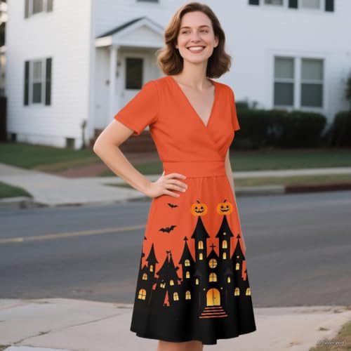 Image of Women's Summer Dresses Short Sleeve Formal Dresses with Pockets | Lightweight Quick‑Dry Soft Comfortable 2026 Fashion Dresses Loose Plus‑Size High‑Waisted