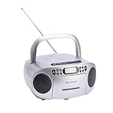 Emerson Portable CD Player Boombox with Cassette Player Combo, Tape Recorder, AM/FM Radio, AUX, Headphone Jack, Dual Speakers, AC/DC & Battery Operated - Stereo System for Home, Indoor & Outdoor Use