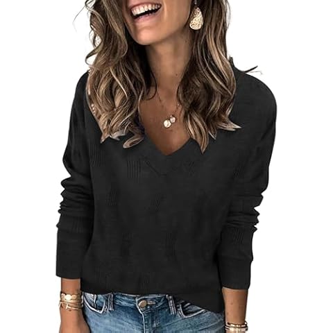 Famulily Women's Comfy V Neck Jumper Cover
