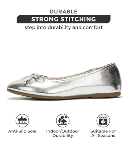 Image of Project Cloud Ballet Flats for Women Shoes - Genuine Leather Insole and Lightweight Mary Jane Flats - Non-Slip and Comfortable Womens Shoes