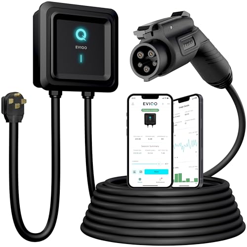 EVIQO Level 2 EV Charger 48 Amps – Wall EV Charger Level 2, NEMA 14-50 Plug, J17...