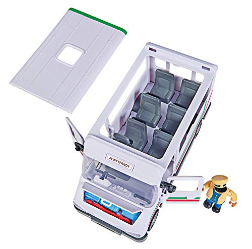 Simba 109251073 - Feuerwehrmann Sam Trevors Bus, mit Trevor Figur, mit Crashfunktion, Türen und Dach zum Öffnen, 21cm, für Kinder ab 3 Jahren