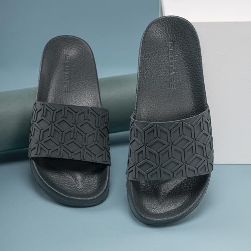 Image of Red Tape Womens Sliders in Slate Blue | Casual Pool Sliders | SLATE BLUE | 3 UK