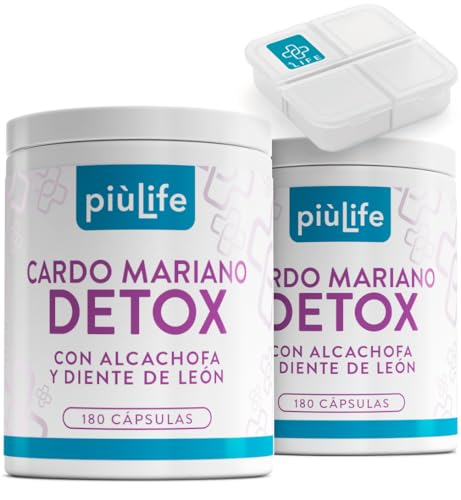 Cardo Mariano Capsulas 360 PiuLife® 80% Silimarina Por Dosis (2...