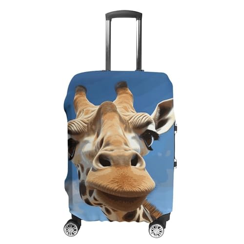 Funny Giraffe Printed Luggage Cover Protector, Fits 18-32 Inch Luggage
