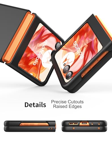 Image of Lustree Hard PC Back Cover Case for Motorola Razr 50| Anti-Slide |Lightweight |Protective Hard Case Cover for Motorola Razr 50 2024 -Black