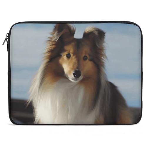 Funda Protectora para Laptop 17 Pulgadas con Diseño de Perro Shetland