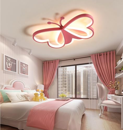 Lámpara de Techo LED 3D Mariposa - Diseño Animado para Niños, Dormitorio con 3 Luces