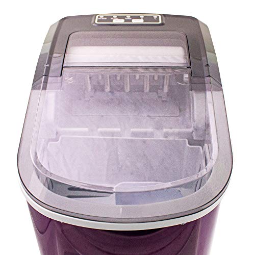 Eiswürfelmaschine Edelstahl Eiswürfelbereiter Eiswürfel Ice Maker Eis Maschine Icemaker (Lila) – Bild 8