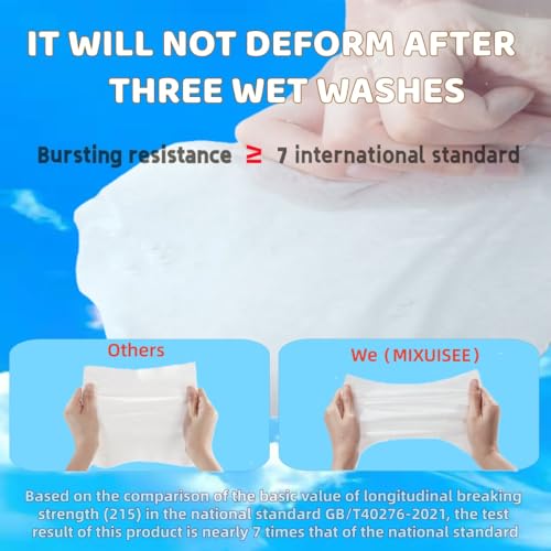 Image of MIXUISEE thick and soft face towels,Face towel disposable,100% cotton towel | Cotton fibers do not shed,Super thick 150%,Makeup removal and cleaning,Suitable for sensitive skin.(Extra thick 280 pieces)