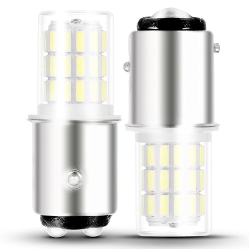 1157 LED Brake Light Bulb, 2057 2357 7528 BAY15D Daytime Running Lights Bulbs, 12V-24V Bright White 6000K BAY15D LED Bulb for RV Camper Car Trailer Backup Reverse Tail Turn Signal Lights, 2 Pack