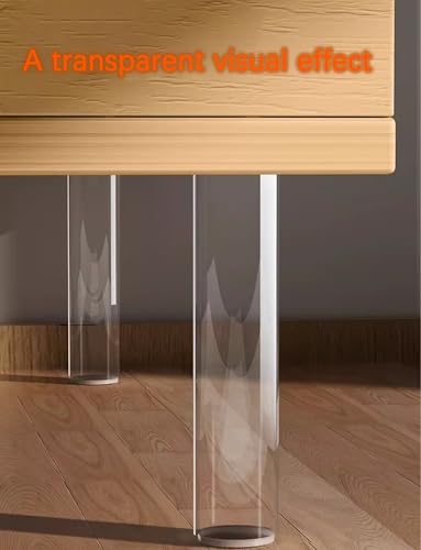 Patas acrílicas para muebles de 15.7 pulgadas en pack de 2 soportes transparentes 6
