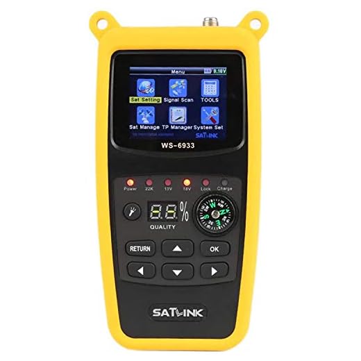ICQUANZX WS-6933 DVB-S2 FTA C&KU Band Digital Satellite Meter Finder with Compass