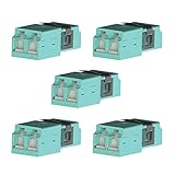 1000 times cycles 10Gtek 【5 Stück】 Glasfaser Adapter, LWL Kupplung LC Singlemode Duplex Fiber Optic Adapter, Green
