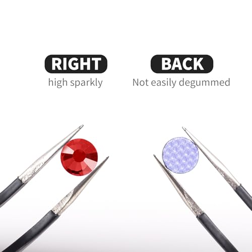 Image of Hotfix Rhinestones Bulk 3000PCS SS8 (2.3-2.5mm), Red Glass Rhinestones for Clothes, Tumblers, Shoes DIY, Heat Transfer Flatback Gems for Crafts & Decoration