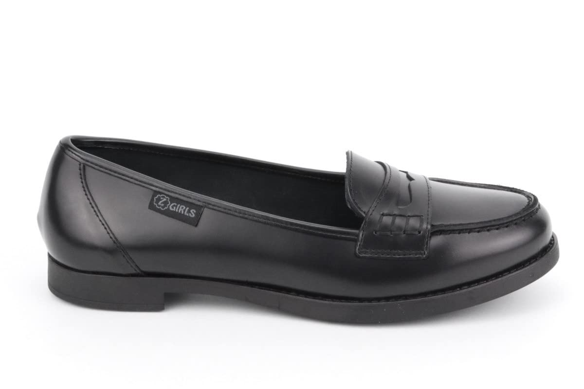 Zapato Castellano NIÑA Uniforme Escolar Impermeables Resistentes Mocasin Uni 483 College Negro