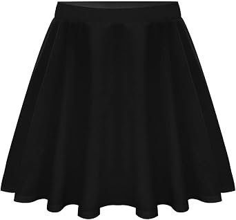 RITERA Womens Plus Size Skater Skirt, Pleated Elastic Waist Mini Style | Tailored fit, petite curvy friendly, a-line, flared swing hem, soft breathable fabric, all season, versatile matching