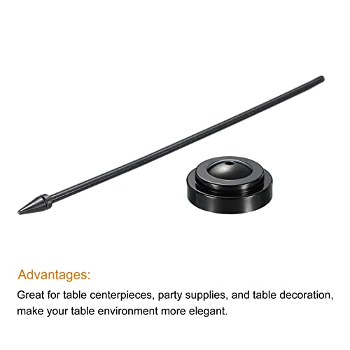PATIKIL Flag Stands Mini Table Flag Holders Flagpole Black for Party Supplies Decoration Pack of 10 - Image 4