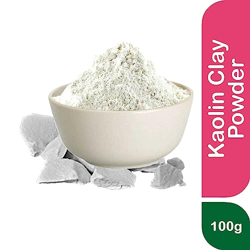 Image of Kaolin Clay Powder, Kaolin Powder For Skin Whitening Face Hair Acne, White Clay Powder, White Kaolin Clay For Skin Whitening Face Hair Acne, Light Kaolin Powder (Refill Pack) 100G