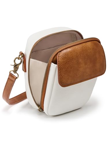 Image of Yarnic Small Crossbody Bag, Vegan Leather Cell Phone Purse for Women, Vintage Wallet Bag with Card Slots