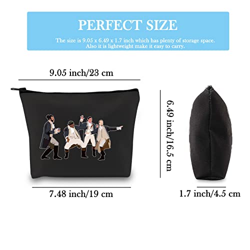 Hamilton Gift Broadway Musical Theatre Makeup Bag Accessory Zipper Pouch for Fans (Hamilton Musical Black EU) - Image 2