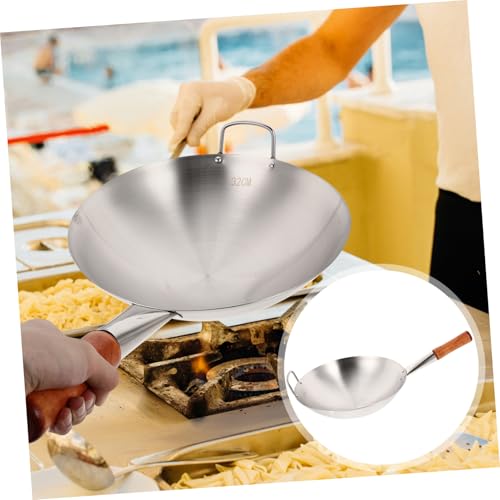 Wok de acero inoxidable Cabilock con mango ergonómico miniatura 7