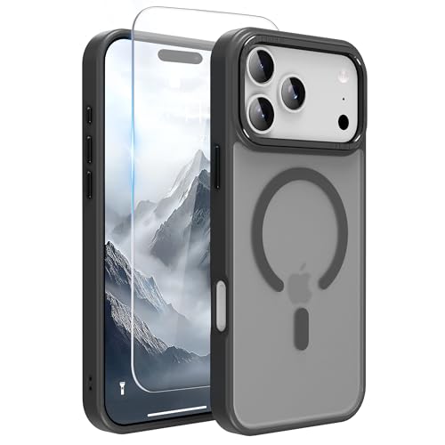 Image of Magnetic for iPhone 17 Pro Max Phone Case, [Compatible with MagSafe], Screen Protectors X1, [Military Grade Drop Protection],Matte Finish,Shockproof,Protective (Black Magnetic, 17 Pro max)